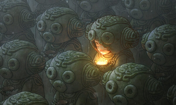 Extrait de la pochette de l'album "Täkomā" de Gondhawa