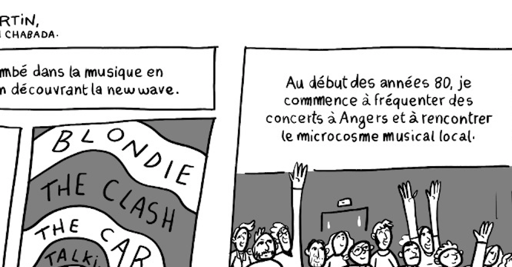 Bout de la planche de BD sur Stéphane Martin