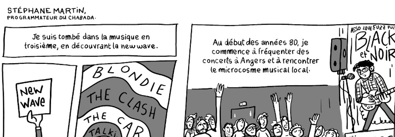 Bout de la planche de BD sur Stéphane Martin