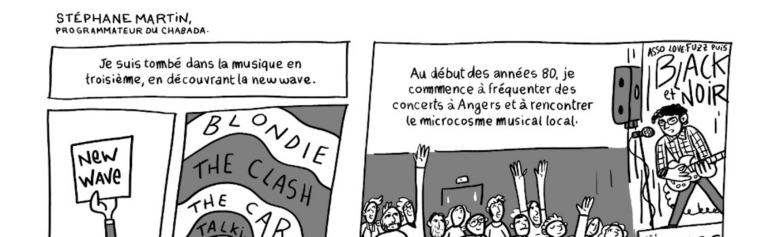 Bout de la planche de BD sur Stéphane Martin